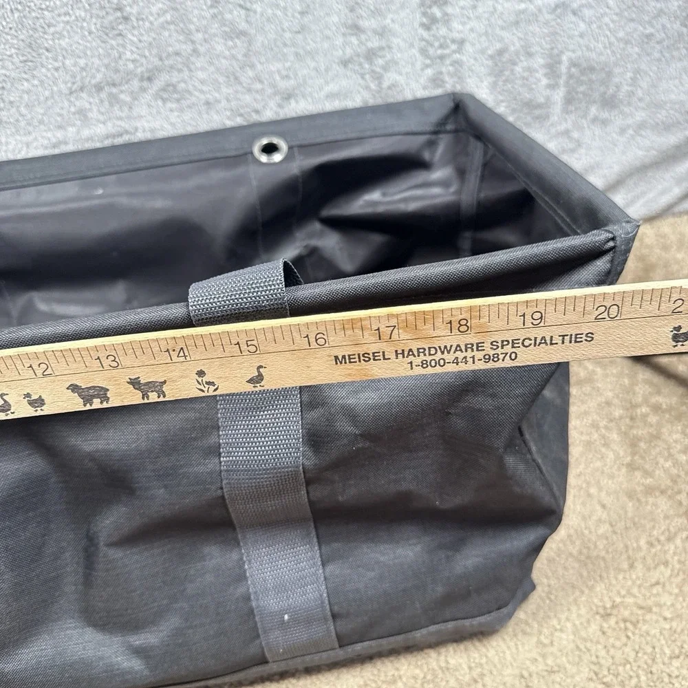 Thirty-One Extra Large Utility Tote Charcoal Gray Storage Travel Bag